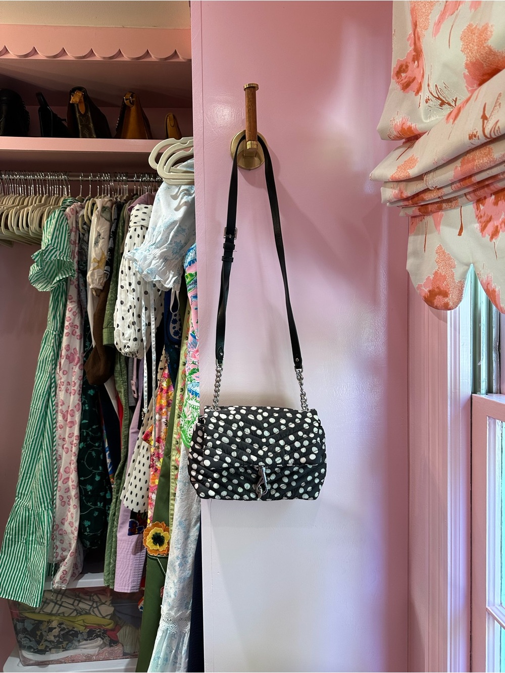 Rebecca Minkoff Edie Nylon Shoulder Bag - Polka Dot